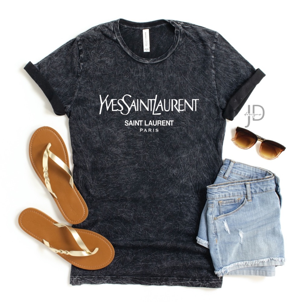 Black washed ysl oversized shirt